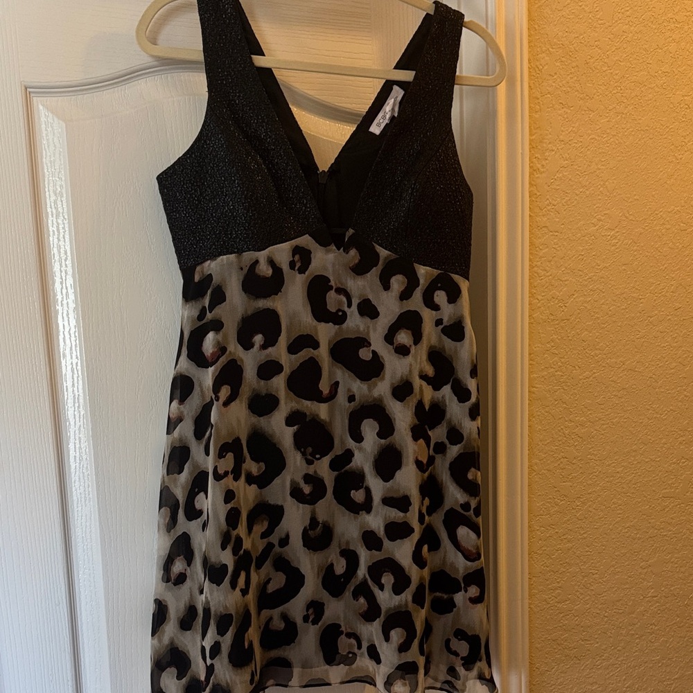 BCBGeneration Textured Black Dress